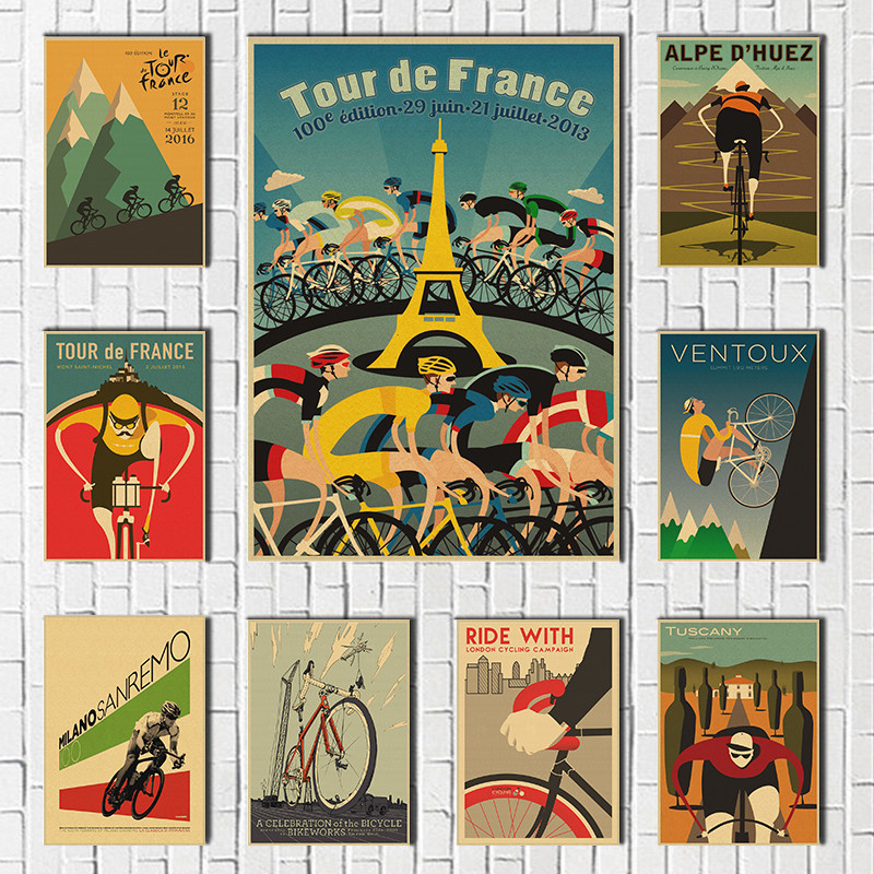 Mountain Biking Pictures - Plakat Rower Górski Alpe Vintage Retro
