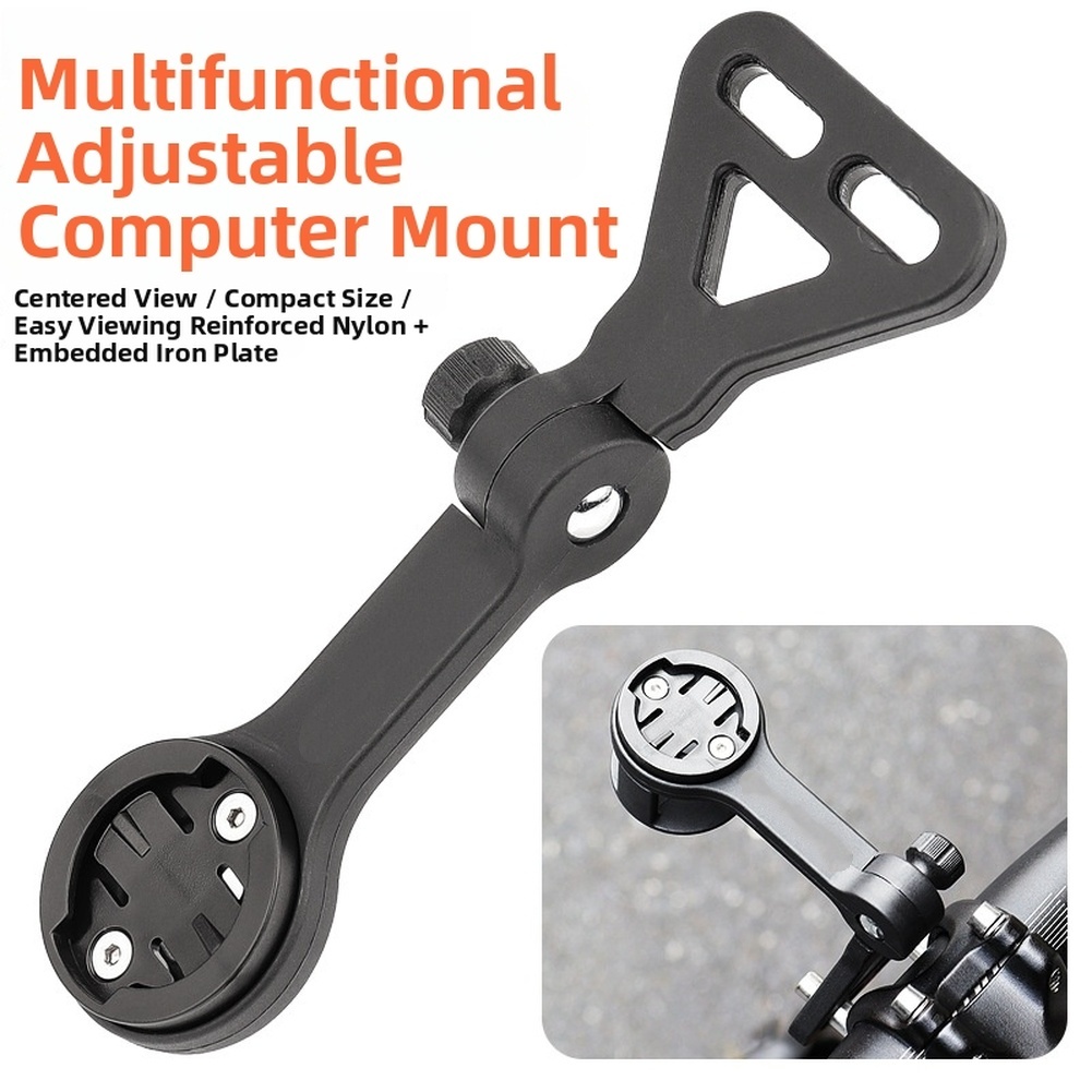 Mountain Biking Accessories - Czarny Regulowany Uchwyt na Komputer Rowerowy