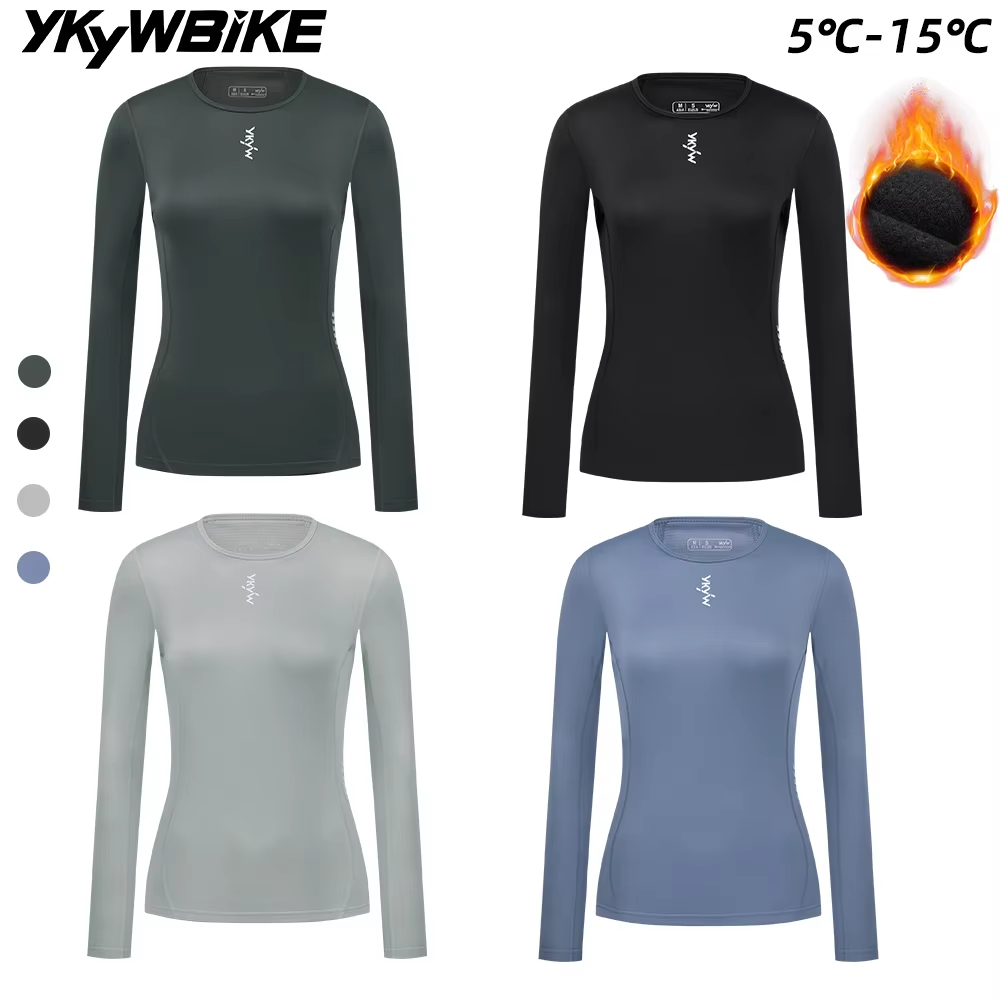 Mountain Biking Jersey - YKYWBIKE Damska Koszulka Podkolarska Zimowa Jesienna