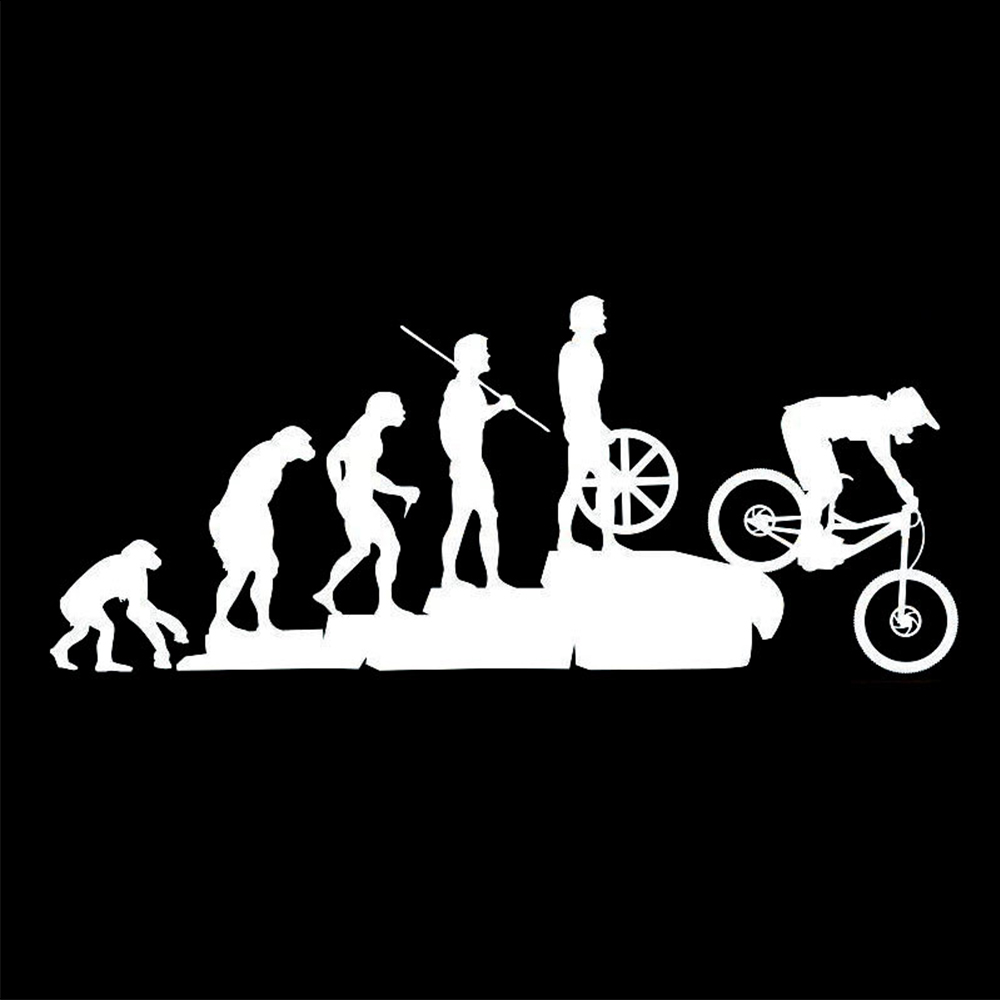22.8 * 9.5 CM Ciekawa ewolucja – Mountain Biking Cartoon recenzja i cena